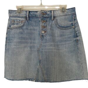 Old Navy Blue Denim Button Fly Mini Skirt Jean skirt, backyard bbq, vacation
